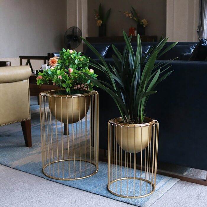 400mm Modern Flower Stand Gold Plant Stand for Indoors Modern Flower Stand in Small